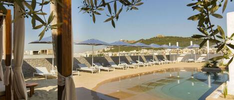 Seasonal outdoor pool, pool cabanas (surcharge), pool umbrellas