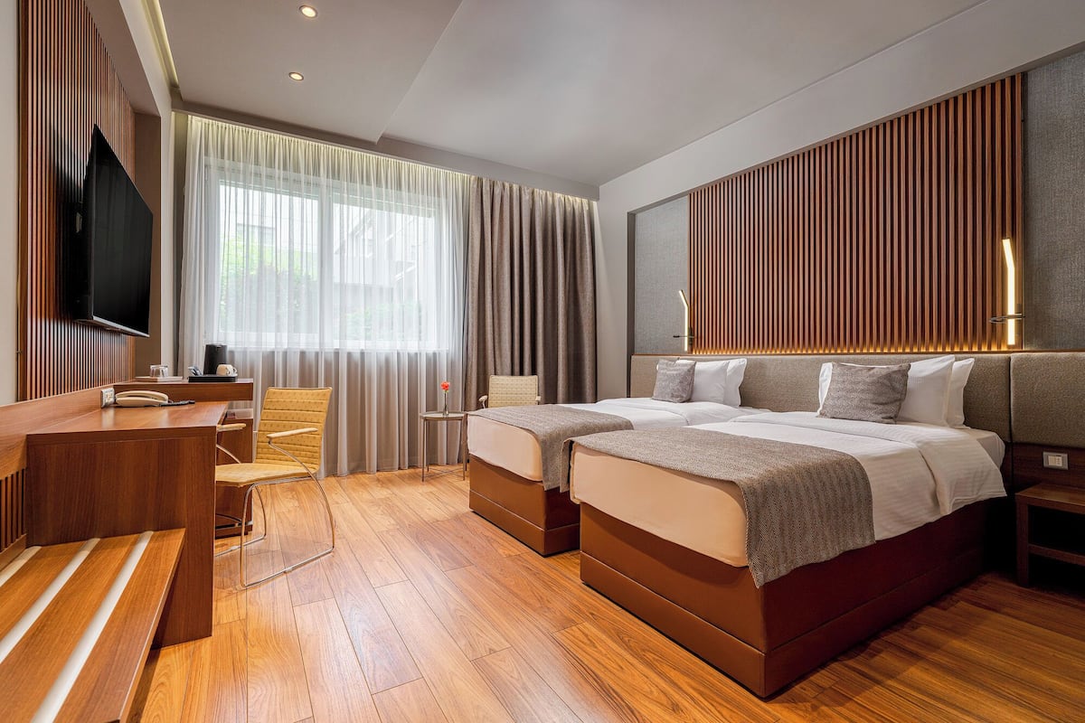 Standard Twin Room Breakfast Excluded | Minibar, in-room safe, desk, blackout drapes