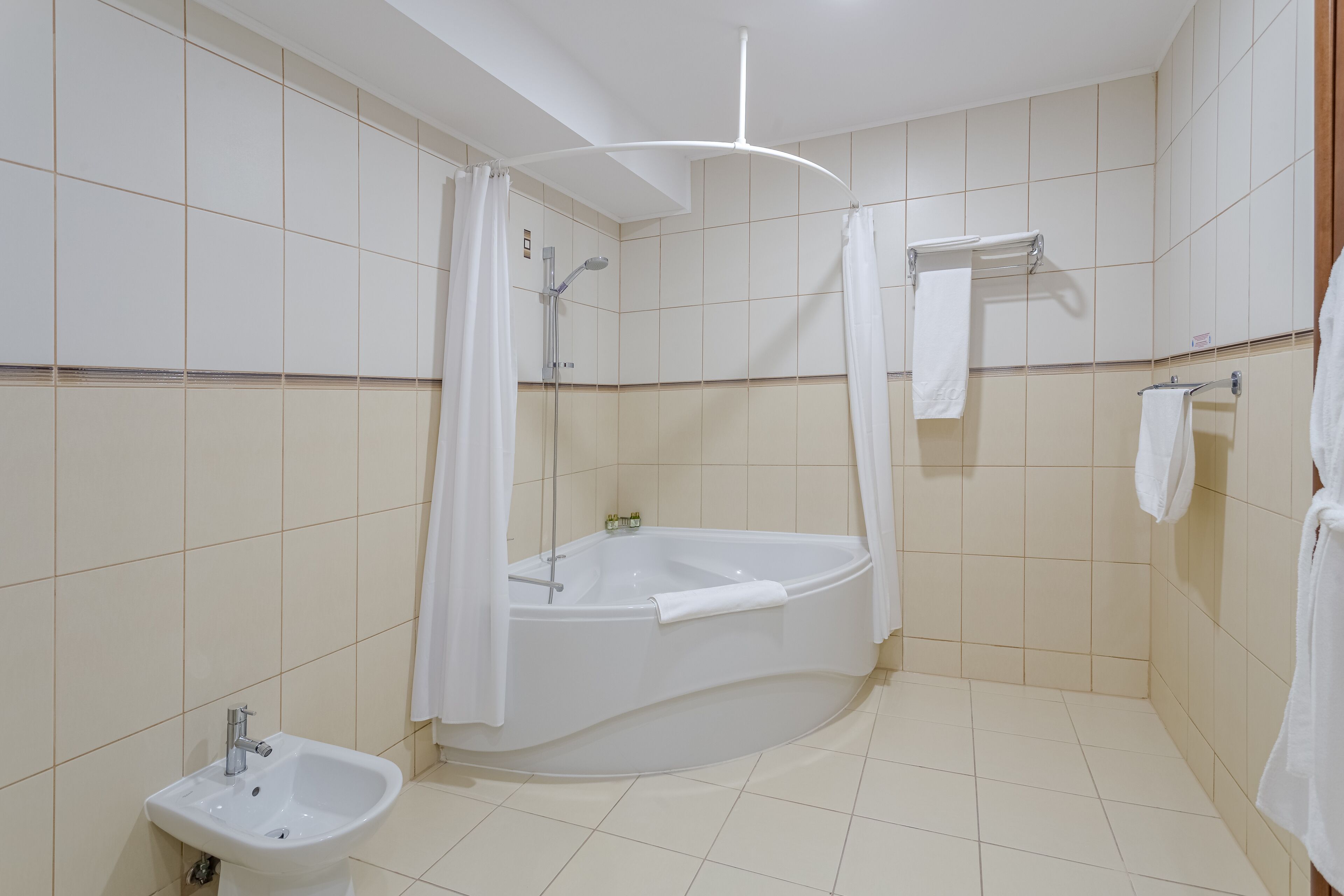 executive room, 1 king bed | bathroom | shower, rainfall showerhead, eco-friendly toiletries, hair dryer
