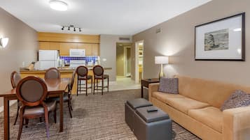 Suite, Non Smoking (2 King Beds, Efficiency, Upgrade) | Premium bedding, blackout drapes, iron/ironing board, free WiFi