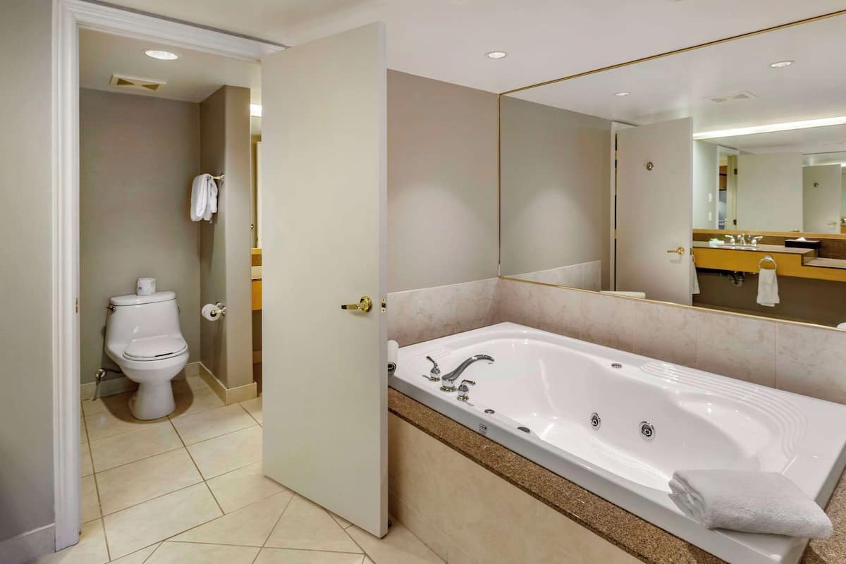 suite, 1 king bed with sofa bed, non smoking (efficiency) | premium bedding, blackout curtains, iron/ironing board, free wifi