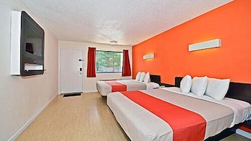Desk, free WiFi, bed sheets