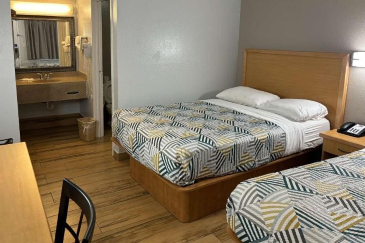 Desk, blackout curtains, iron/ironing board (on request), free WiFi