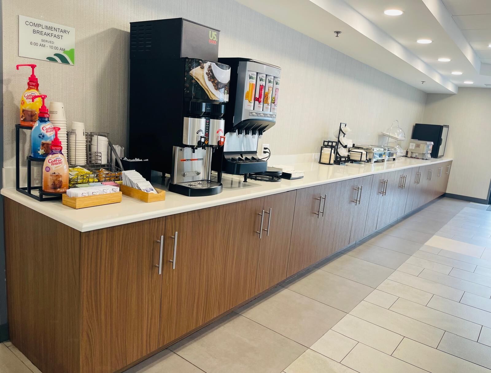 Free daily buffet breakfast