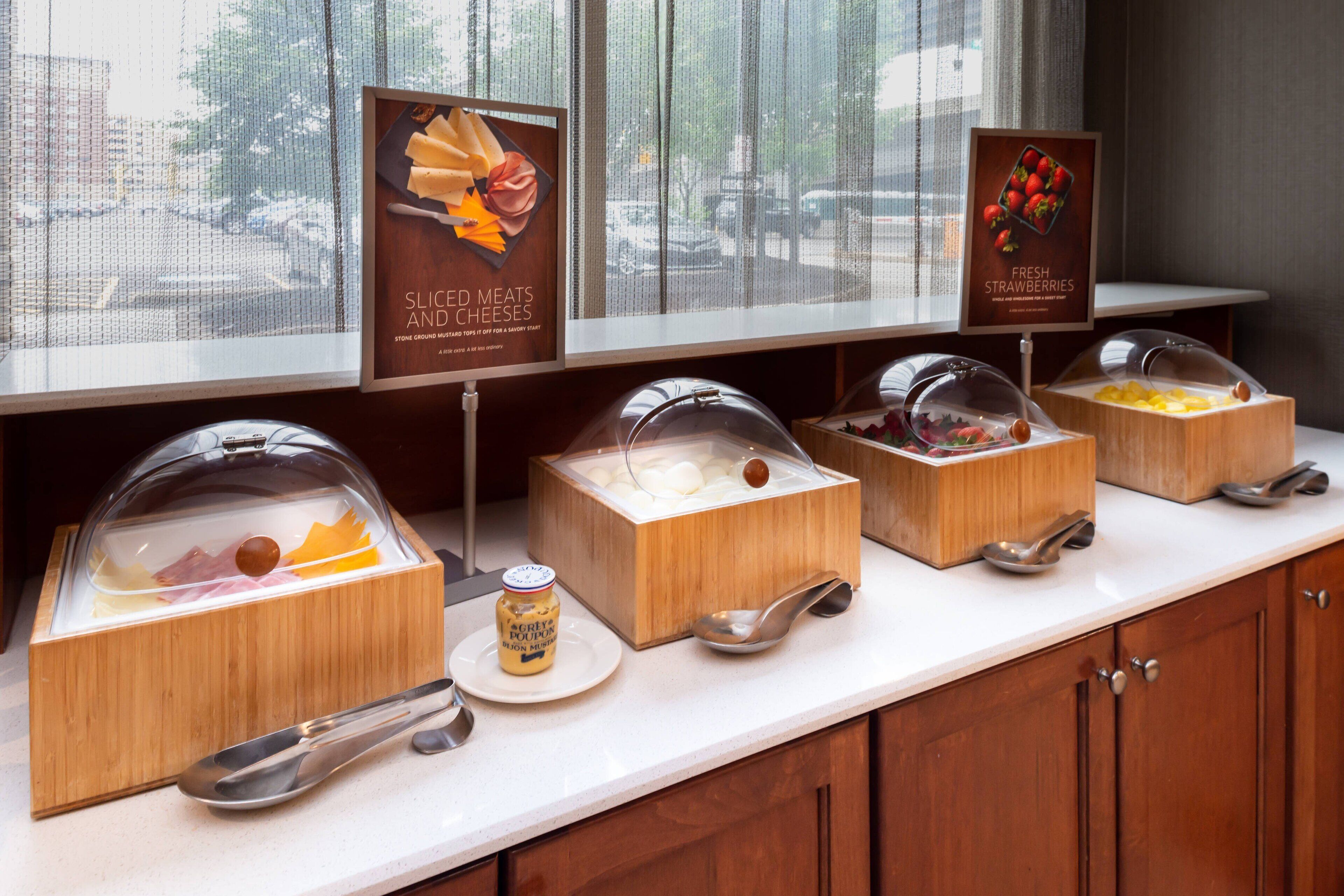 Free daily buffet breakfast