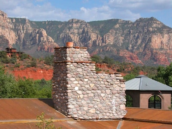 View from property looking out at El Portal Sedona Hotel
