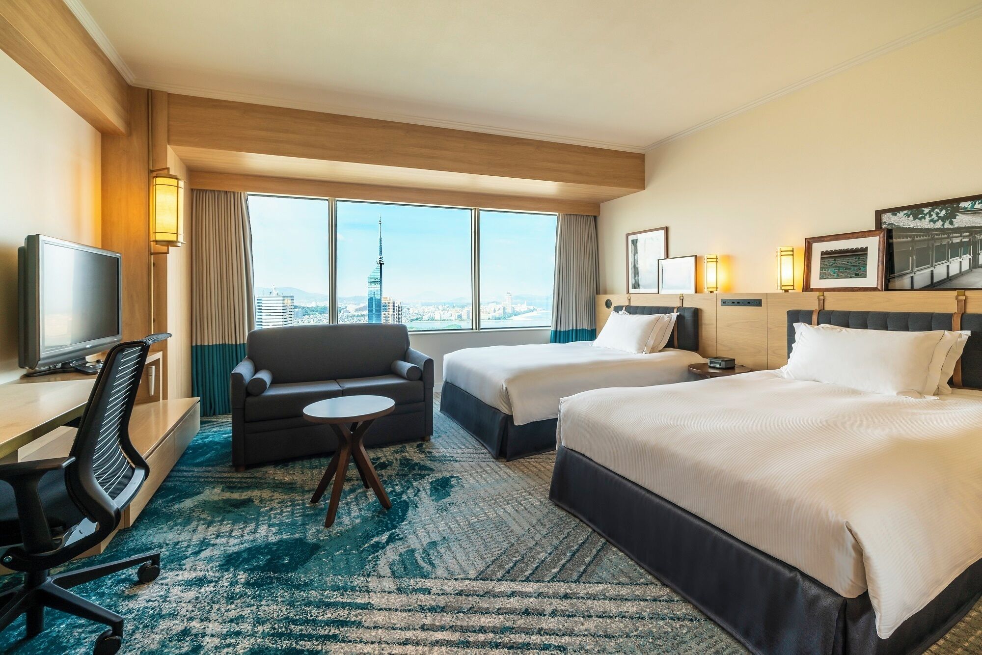 Twin Premium Deluxe | 1 室のベッドルーム、羽毛の掛け布団、遮光カーテン、防音設備