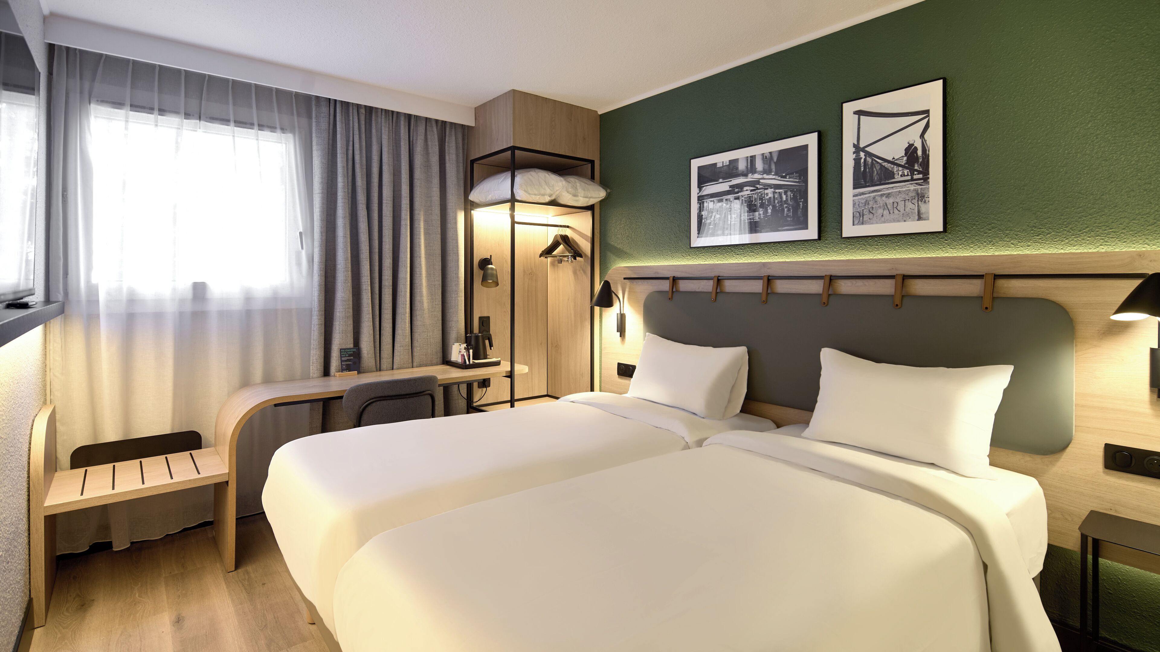 Standard Room, 2 Single Beds | Premium bedding, desk, blackout curtains, iron/ironing board