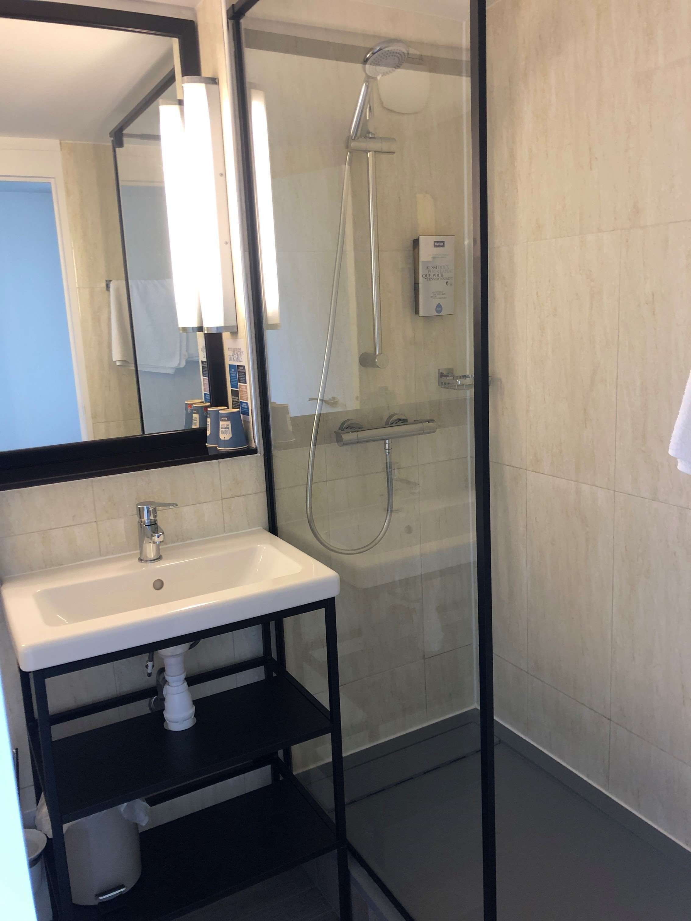 Eco-friendly toiletries, hair dryer, towels, soap