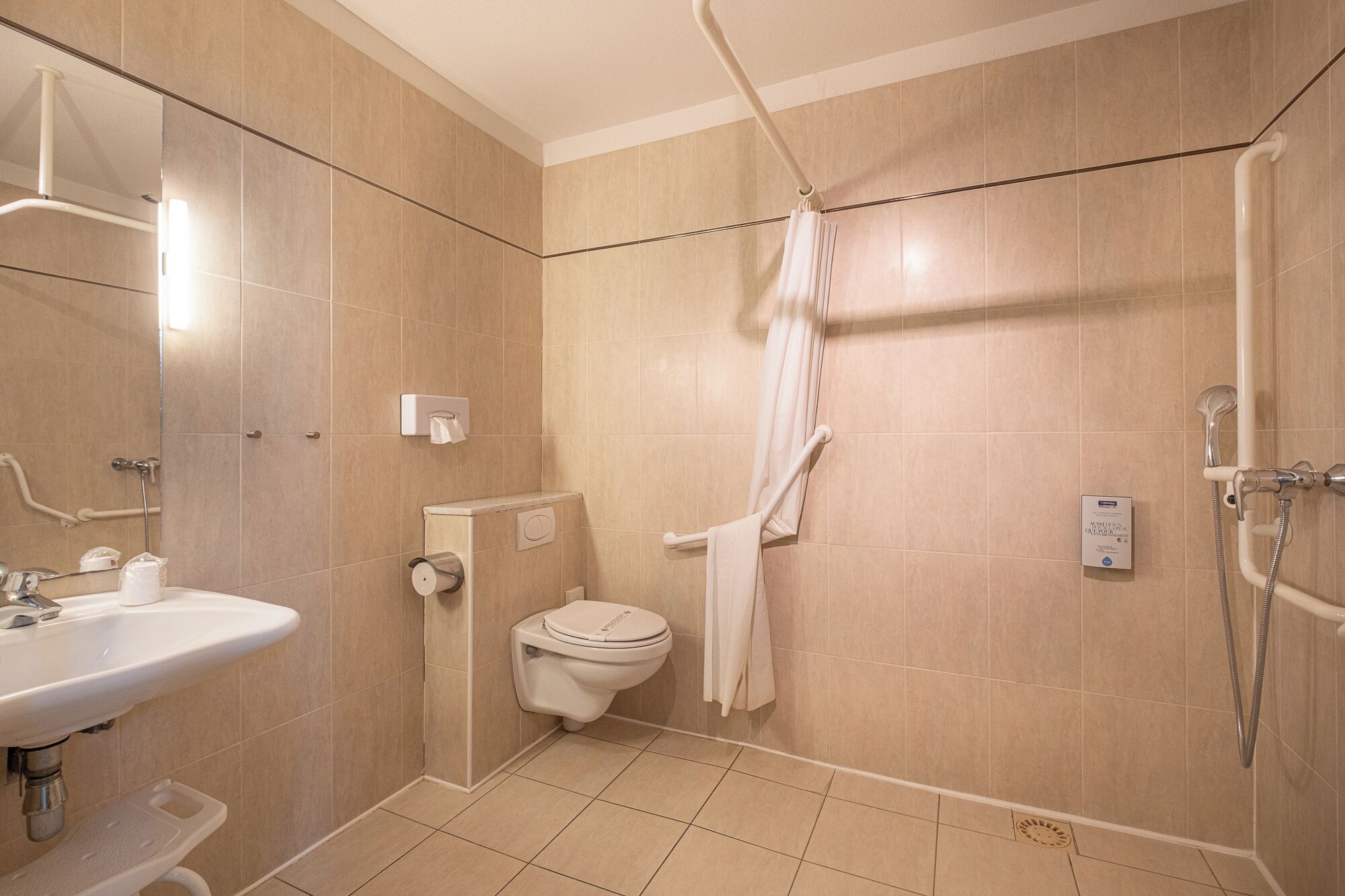 superior double room | bathroom | shower, free toiletries, hair dryer, towels
