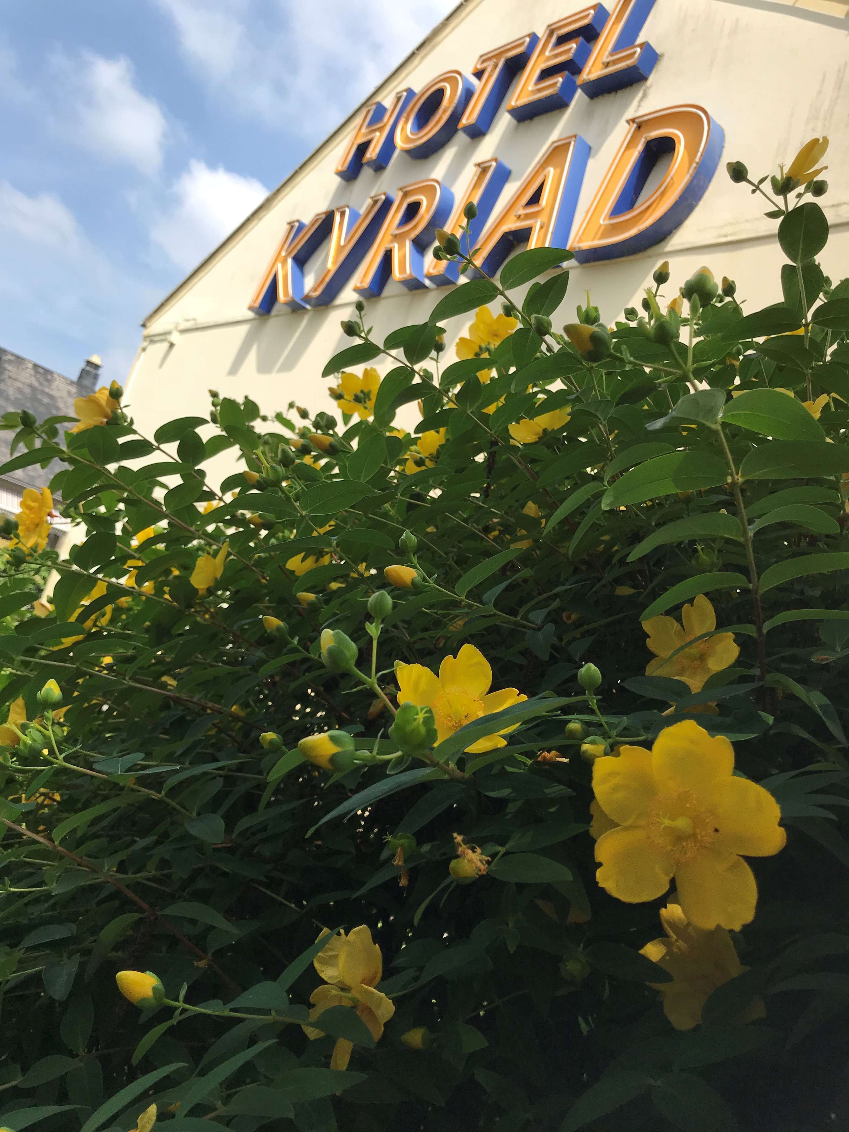 A building with a sign that reads "HOTEL KVRAD".