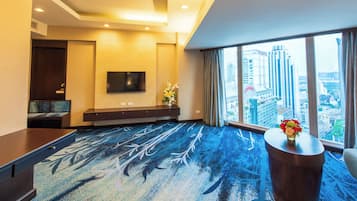 Privilege Suite Double Bed Sky Wing | 1 υπνοδωμάτιο, χρηματοκιβώτιο στο δωμάτιο, μοναδική επίπλωση, γραφείο