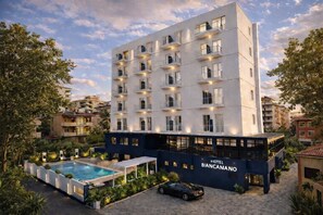 Façana frontal de l'allotjament