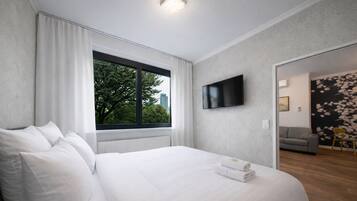 1 Schlafzimmer, hochwertige Bettwaren, Minibar, Zimmersafe