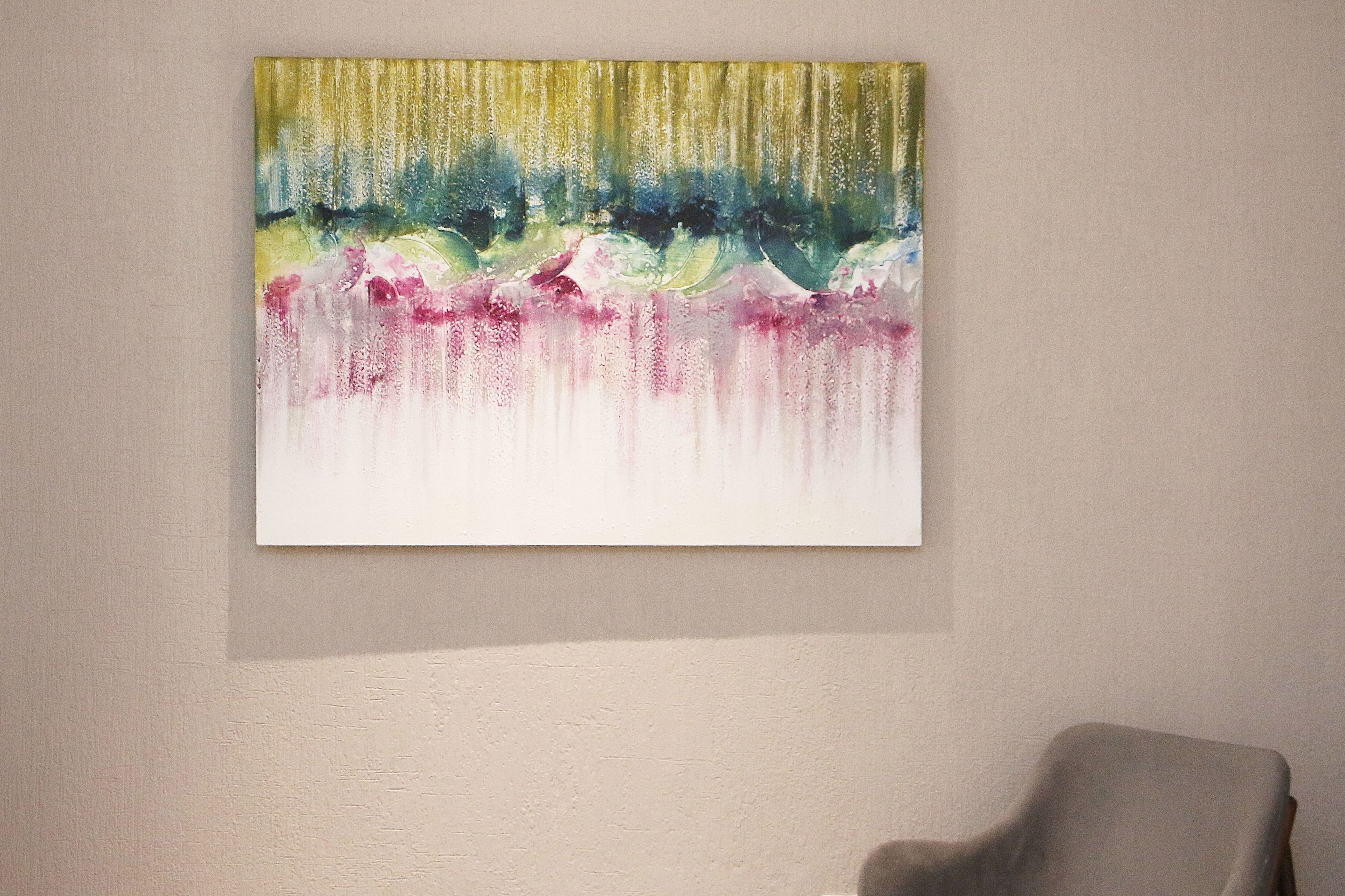 A painting on a wall.