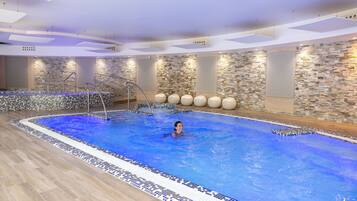Indoor pool, seasonal outdoor pool