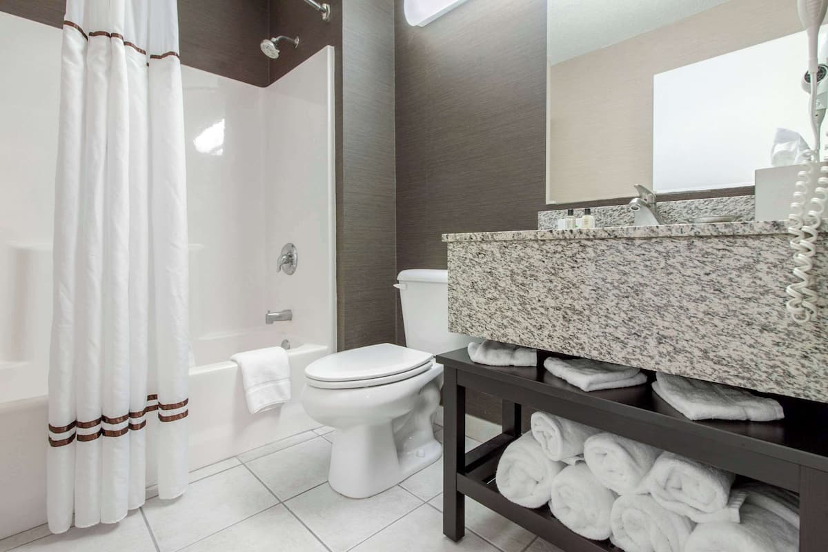 suite, multiple beds, non smoking | desk, laptop workspace, blackout curtains, iron/ironing board