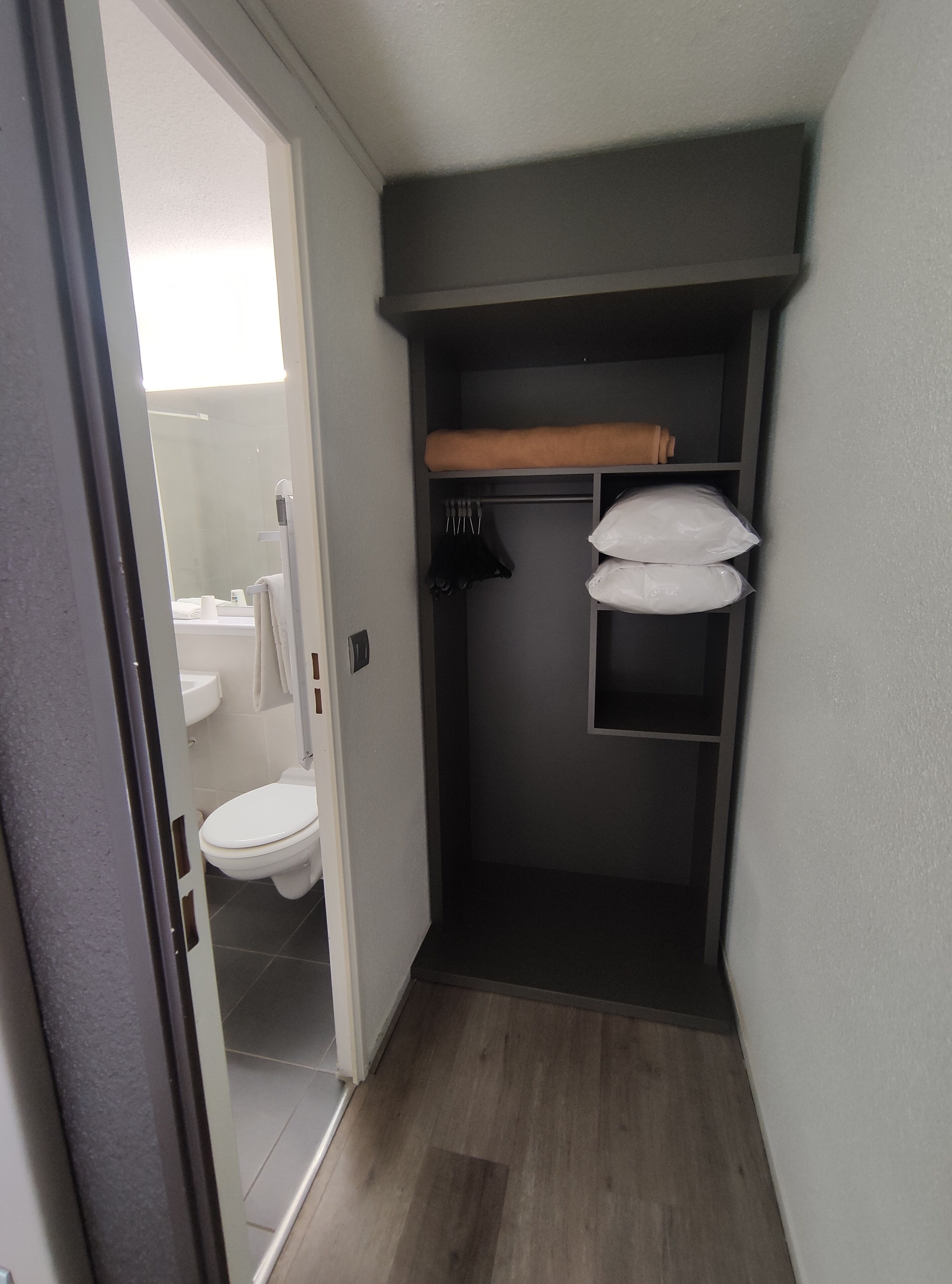 desk, blackout curtains, soundproofing, iron/ironing board