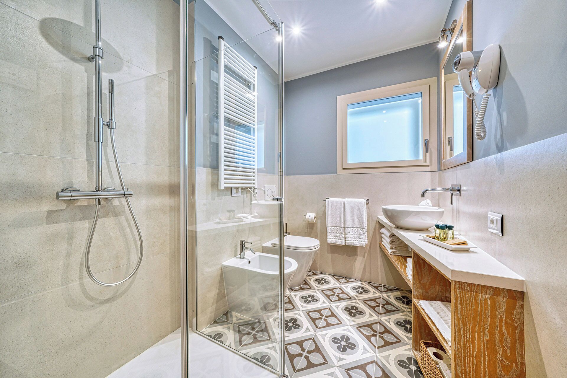 classic suite (family) | bathroom | hair dryer, bathrobes, slippers, bidet