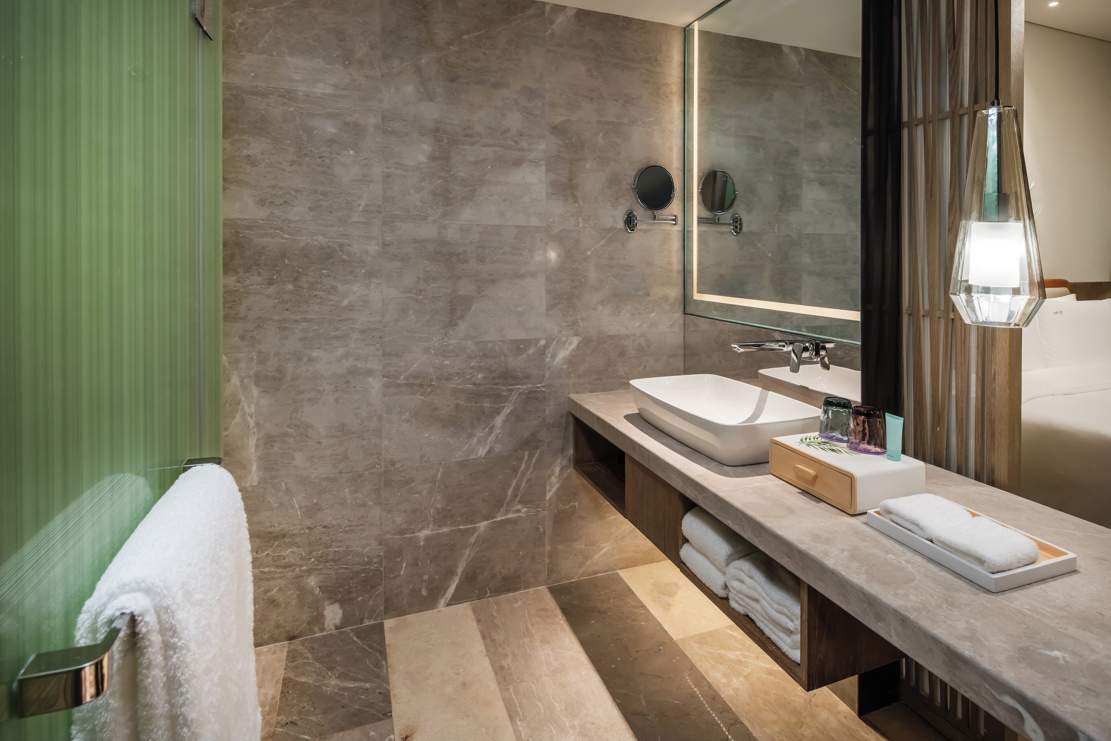 free toiletries, hair dryer, bathrobes, slippers