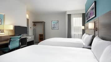 1 bedroom, desk, laptop workspace, iron/ironing board