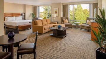 Premium bedding, pillowtop beds, desk, blackout drapes