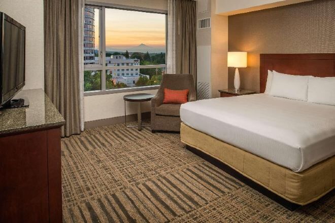Premium bedding, pillow-top beds, desk, blackout curtains