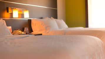 Standard Room, 2 Queen Beds | Pillowtop beds, in-room safe, desk, laptop workspace