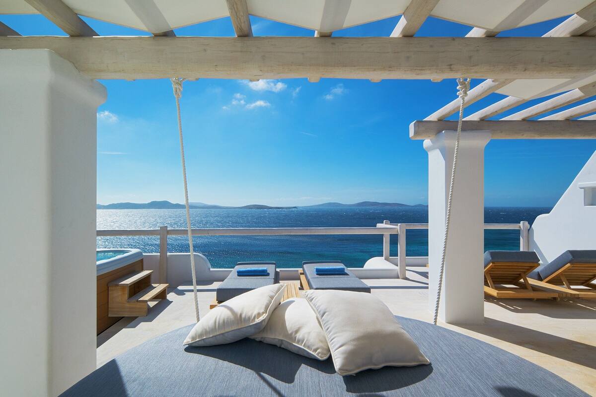 Executive suite, uitzicht op zee | Uitzicht op strand/zee