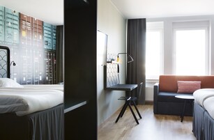 Pillowtop beds, desk, laptop workspace, blackout drapes