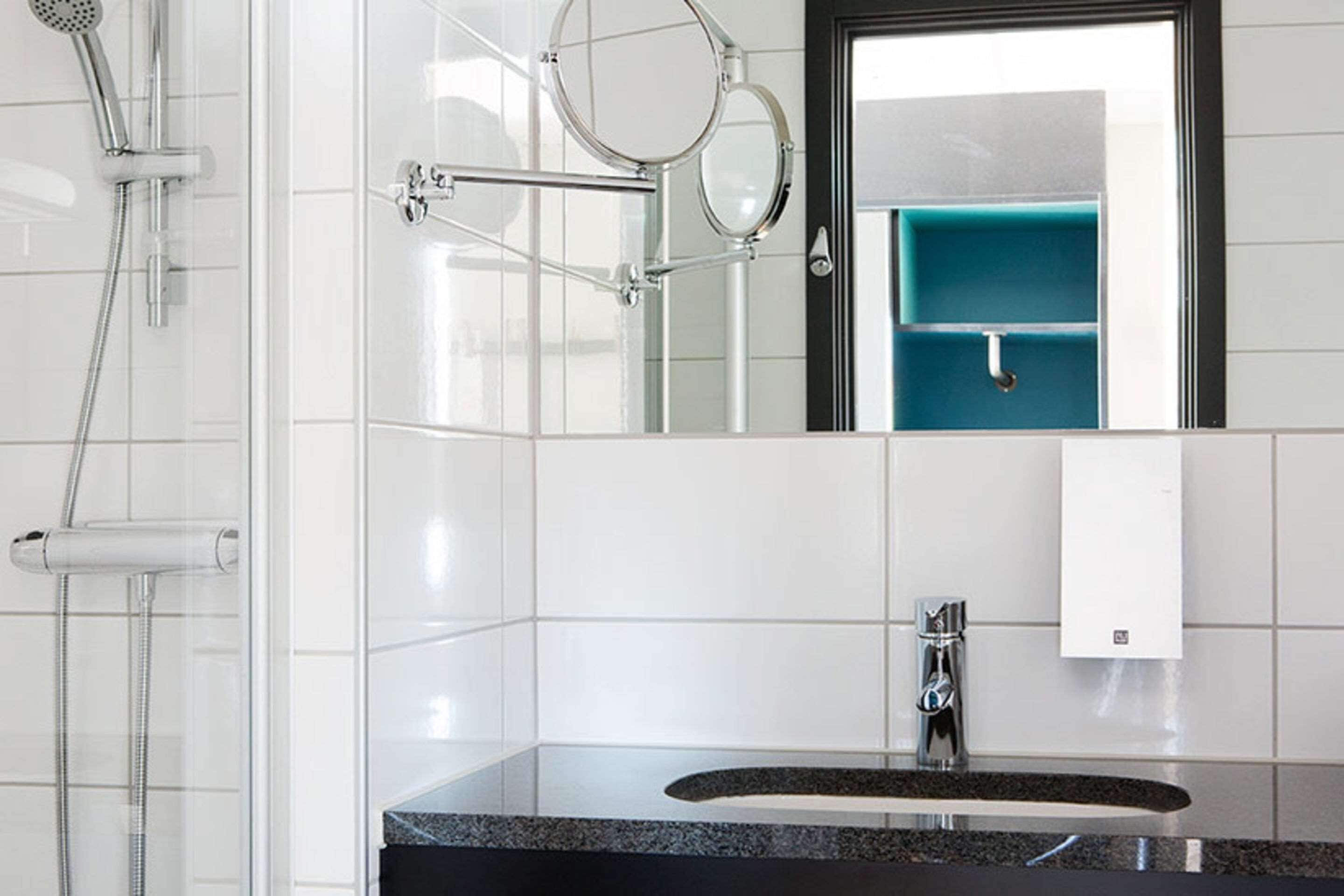 hair dryer, heated floors, towels