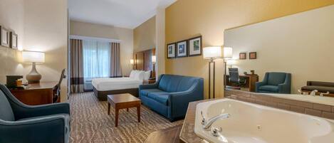 Suite, 1 kingsize-seng med sovesofa, ikke-røyk, spabadekar | 1 soverom, sengetøy av topp kvalitet og senger med overmadrass