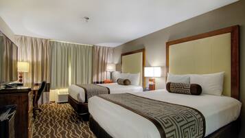 Premium bedding, desk, blackout curtains, free WiFi