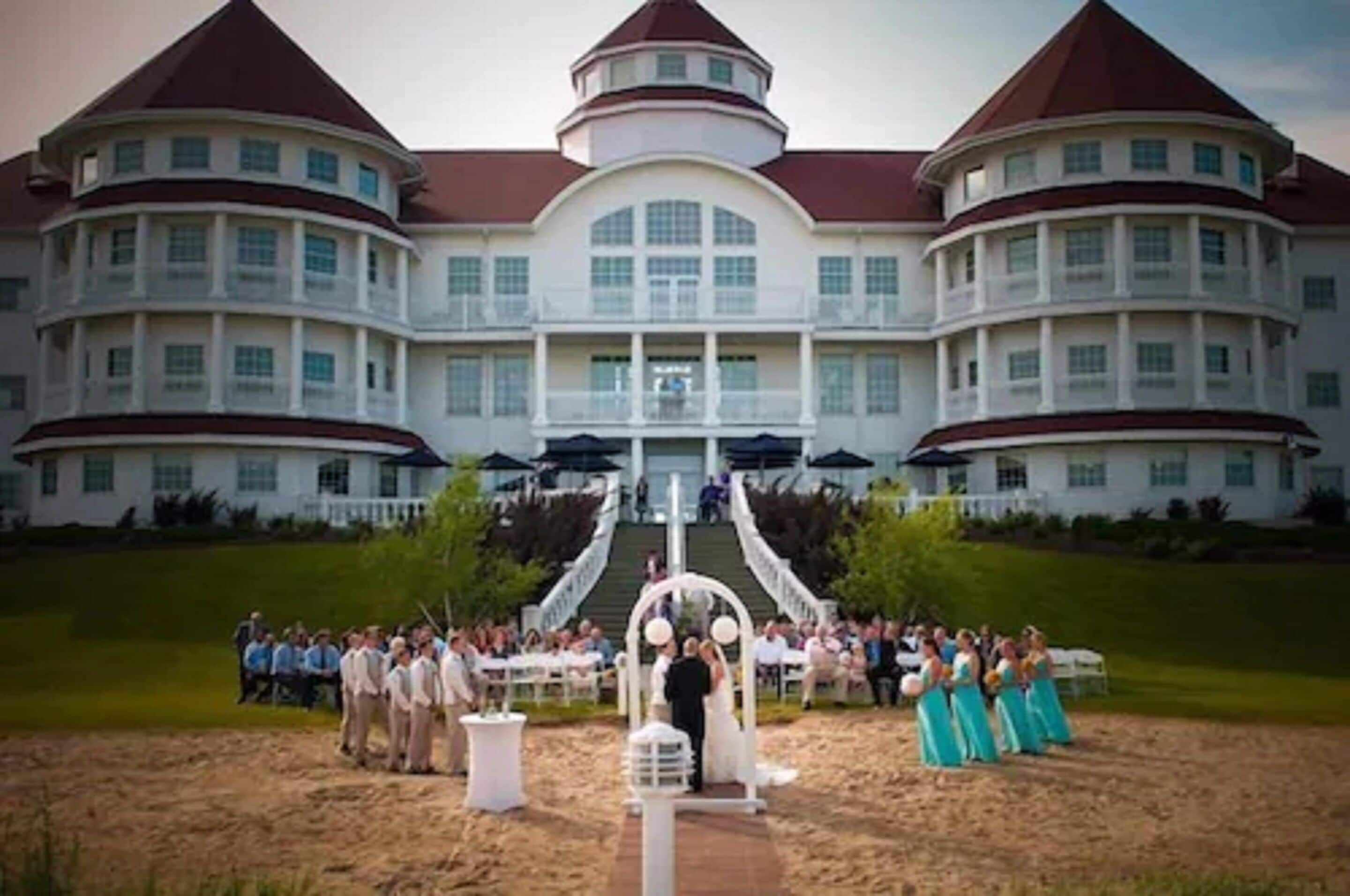 Outdoor wedding area