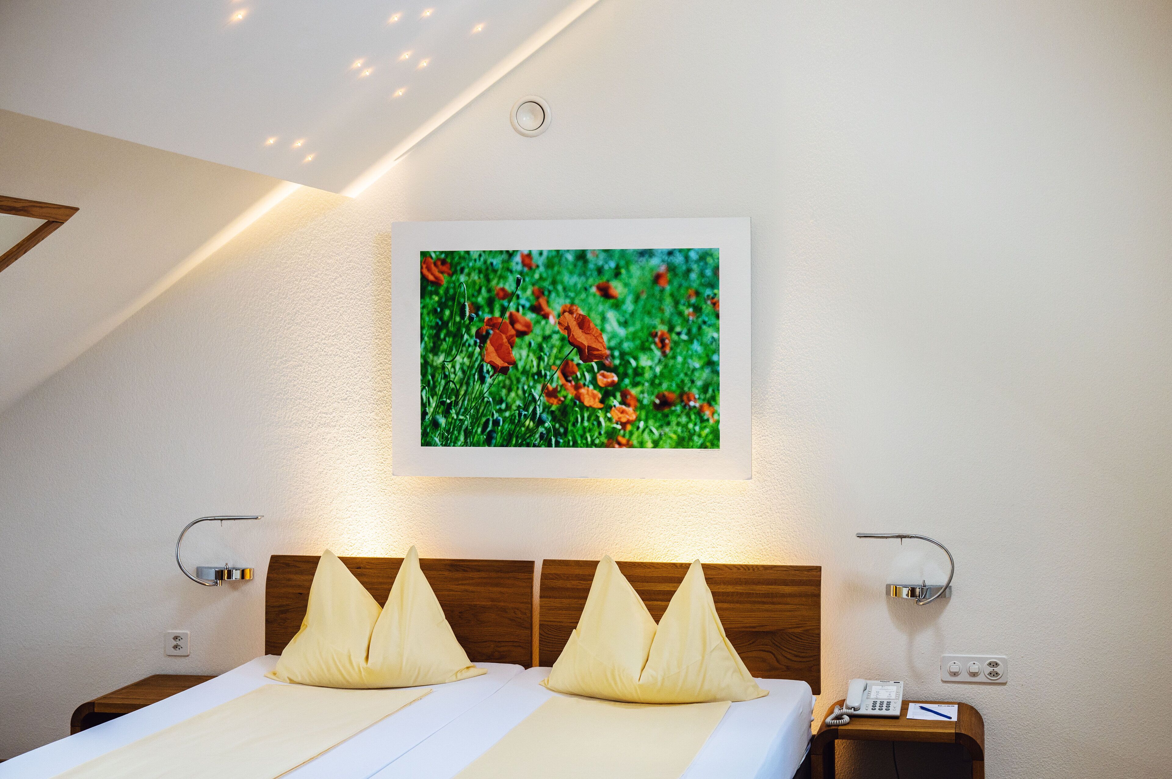 hypo-allergenic bedding, in-room safe, individually decorated