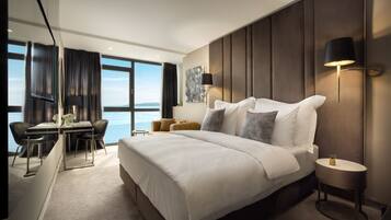 Premium Double or Twin Room, Sea View | Down comforters, minibar, in-room safe, desk