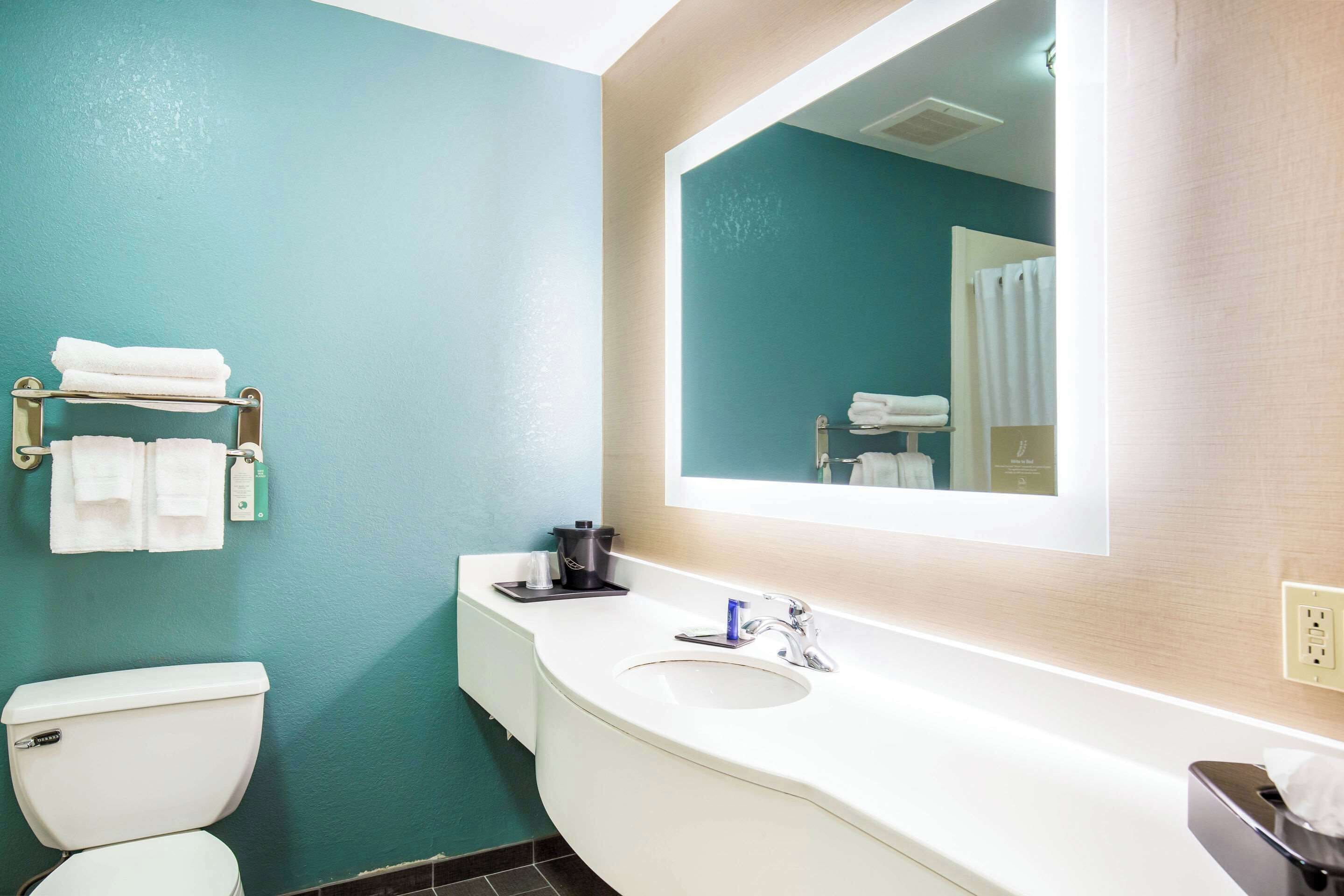 free toiletries, hair dryer, towels