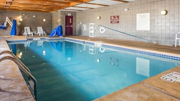 Indoor pool, open 8:00 AM to midnight, sun loungers