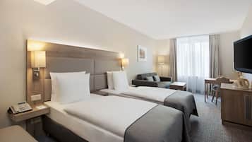 1 dormitorio, edredones de plumas, minibar y caja fuerte