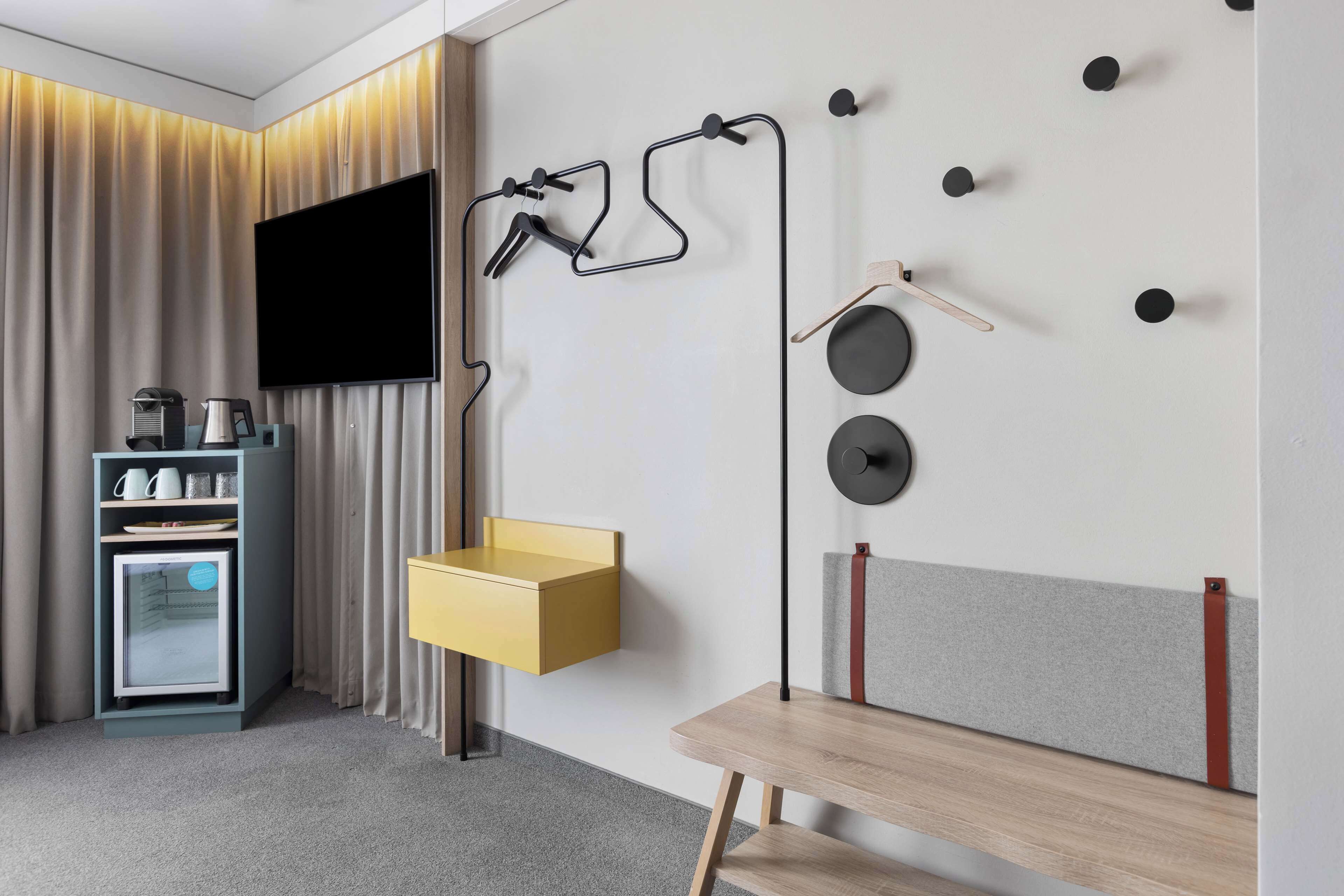 in-room safe, desk, blackout curtains, soundproofing