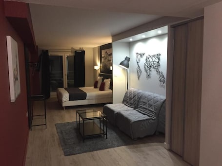 1 habitación y ropa de cama de alta calidad
