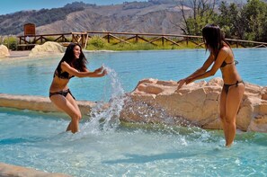 Indoor pool, outdoor pool, pool loungers