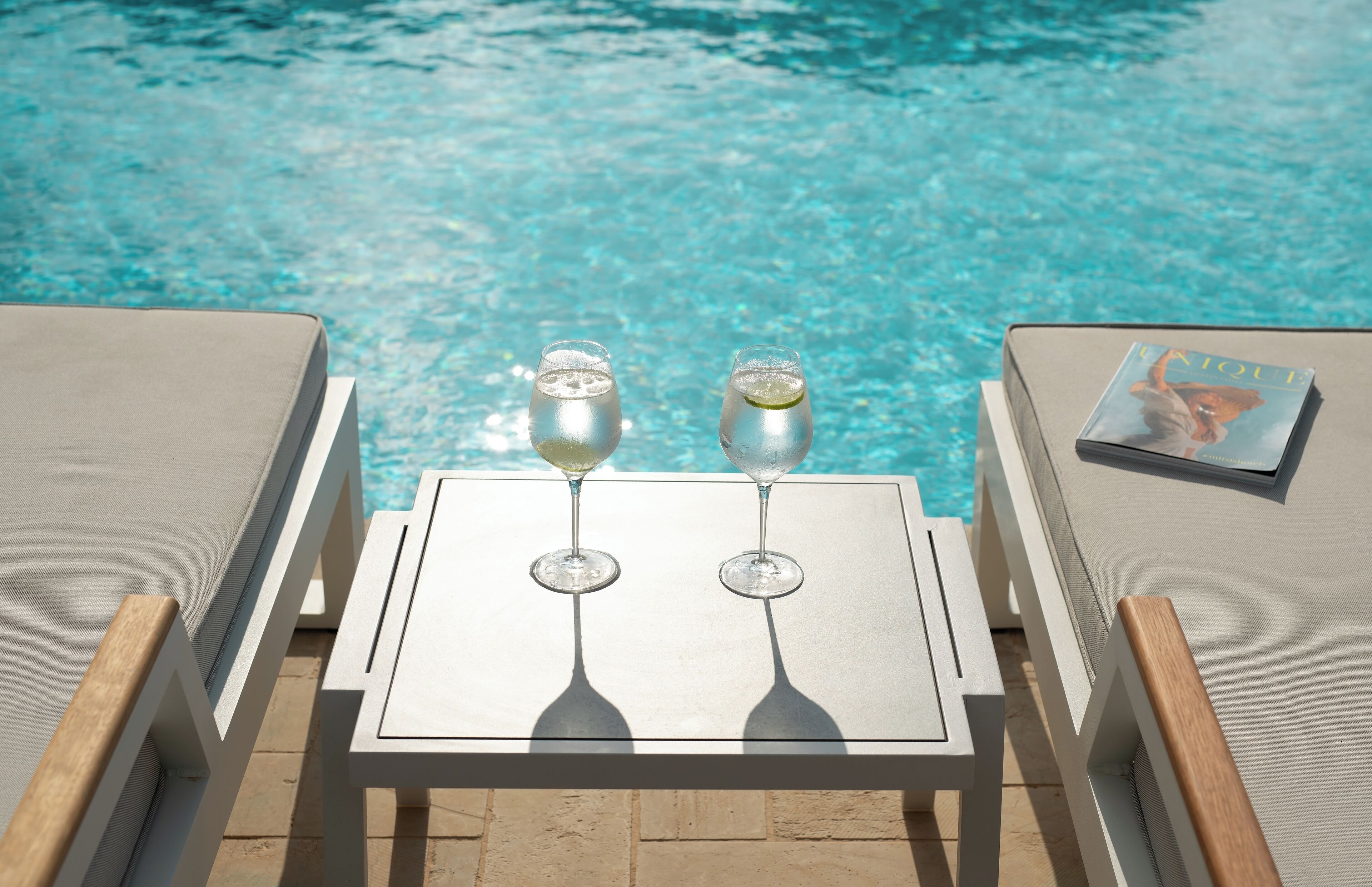 indoor pool, 2 outdoor pools, pool umbrellas, pool loungers