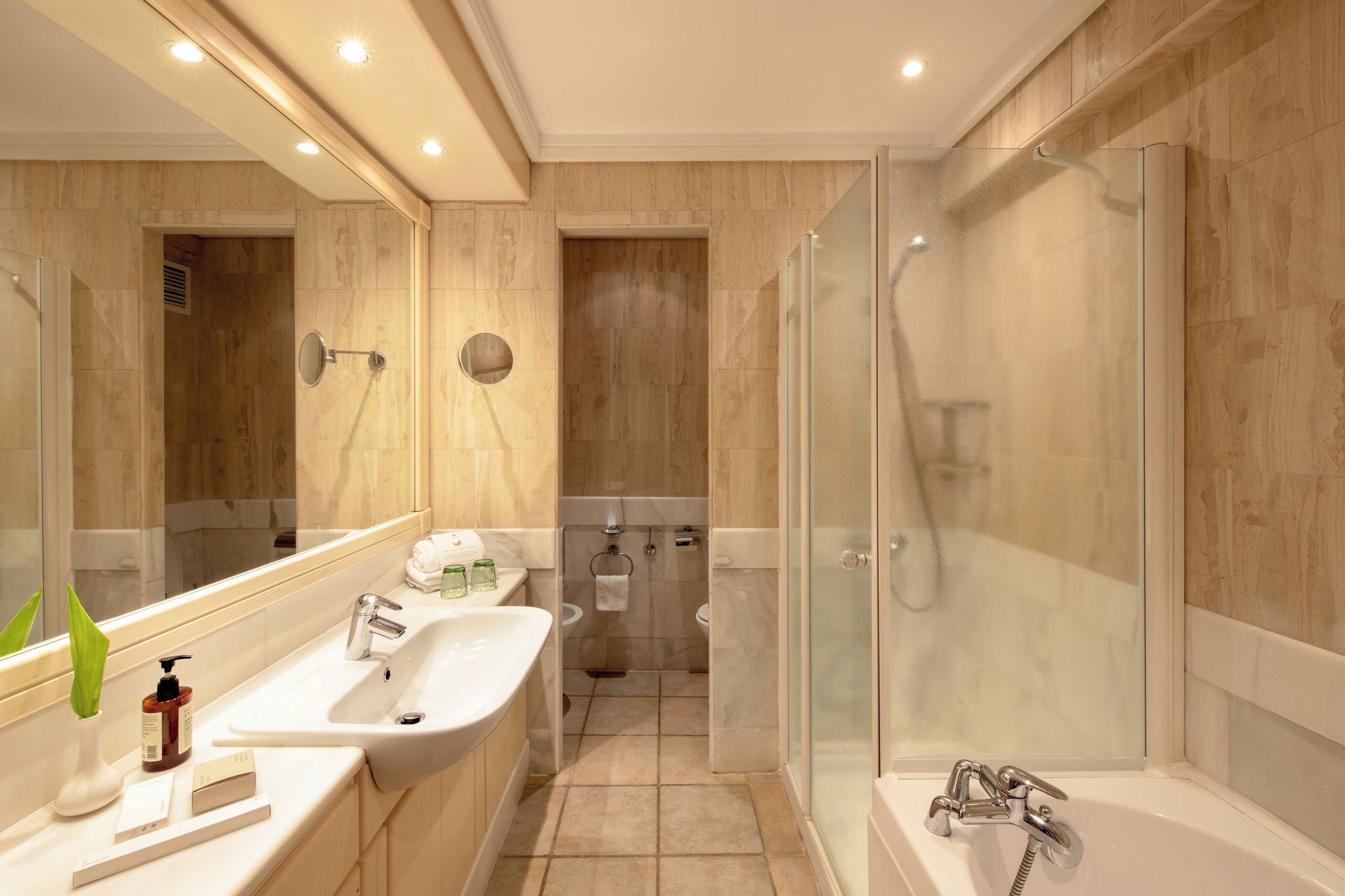 presidential suite, private pool, sea facing | bathroom | designer toiletries, hair dryer, bathrobes, slippers