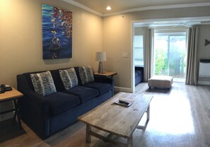 Suite Deluxe, cuisine | Coin séjour | Télévision à écran plat