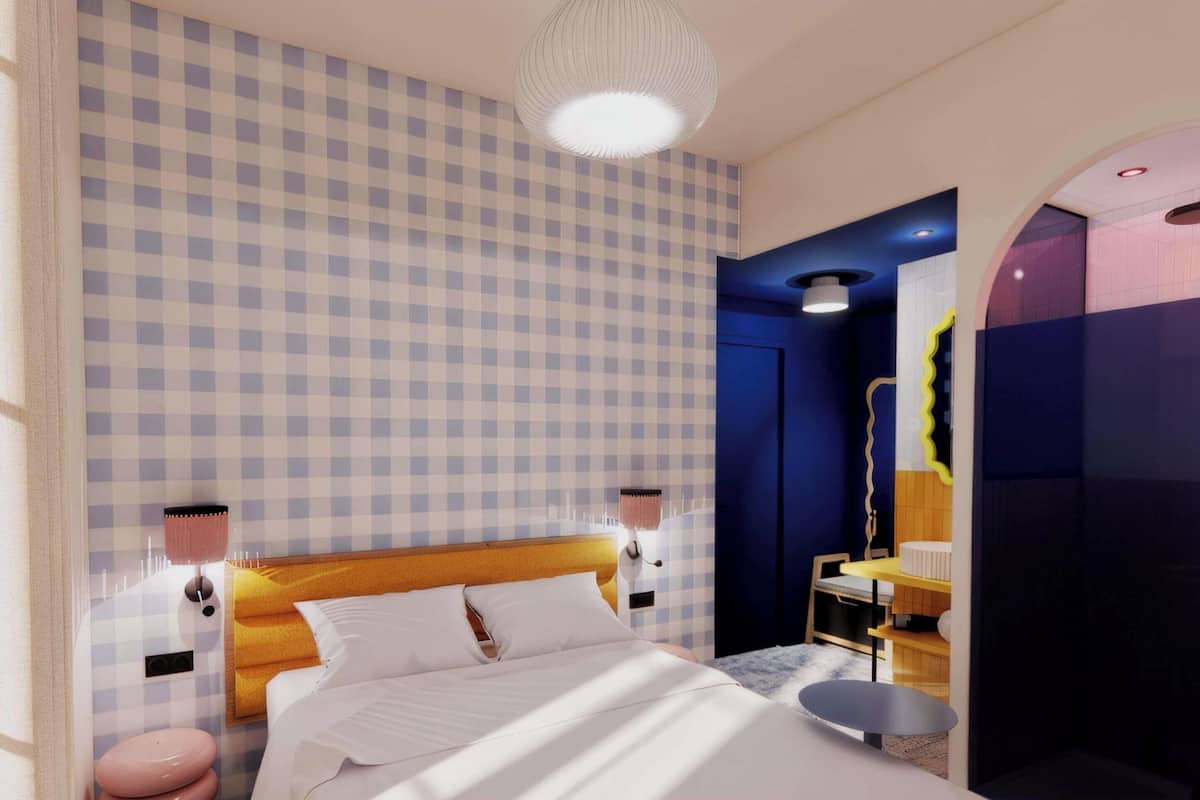 1 bedroom, premium bedding, blackout drapes, soundproofing