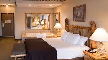 Habitació, llar de foc (Whirlpool Fireplace -Waterpark Incl.) | Caixa forta a l'habitació, planxa i posts de planxar i Internet