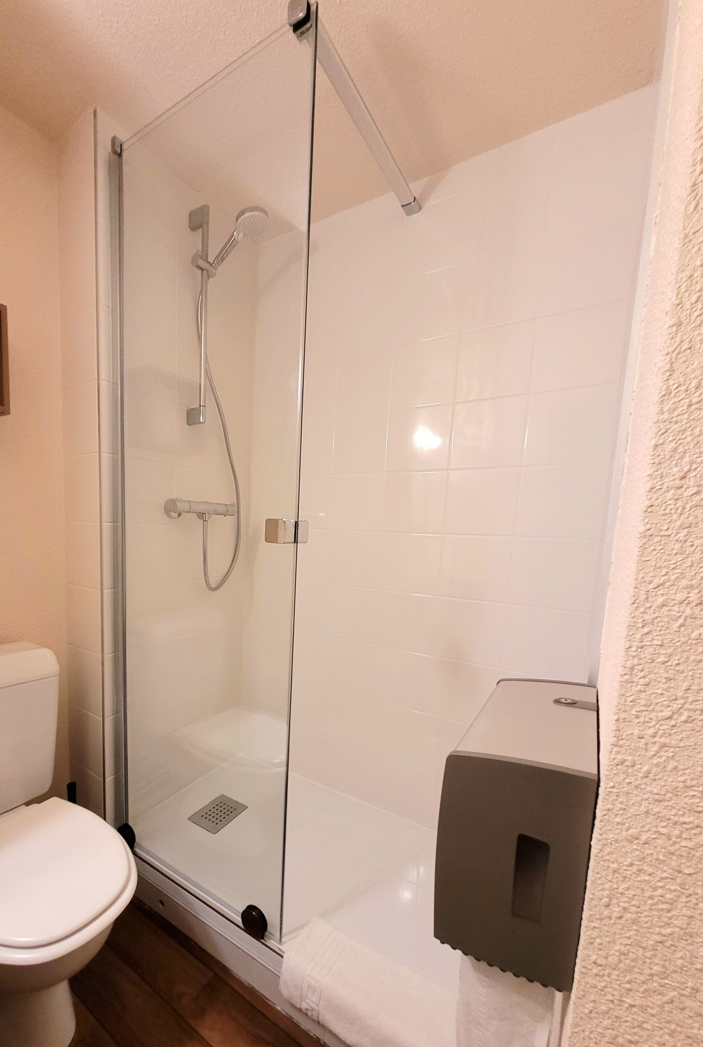 free toiletries, hair dryer, towels