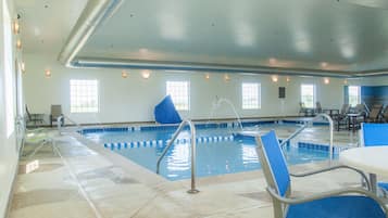 Indoor pool, open 8:00 AM to 11:00 PM, sun loungers