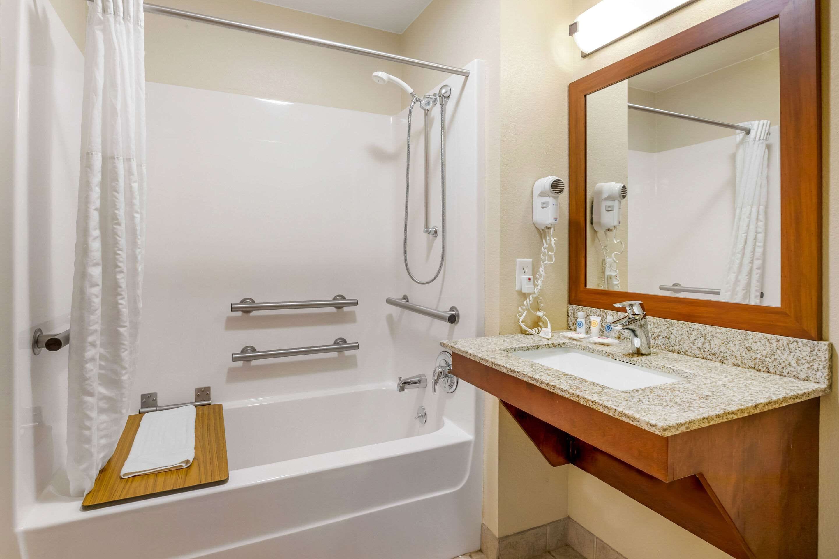 suite, accessible, non smoking (2 queen beds and 1 person sofa bed) | in-room safe, blackout curtains, iron/ironing board, rollaway beds